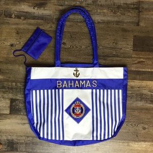 Travel Bahamas Bag, Blue/ White Striped
